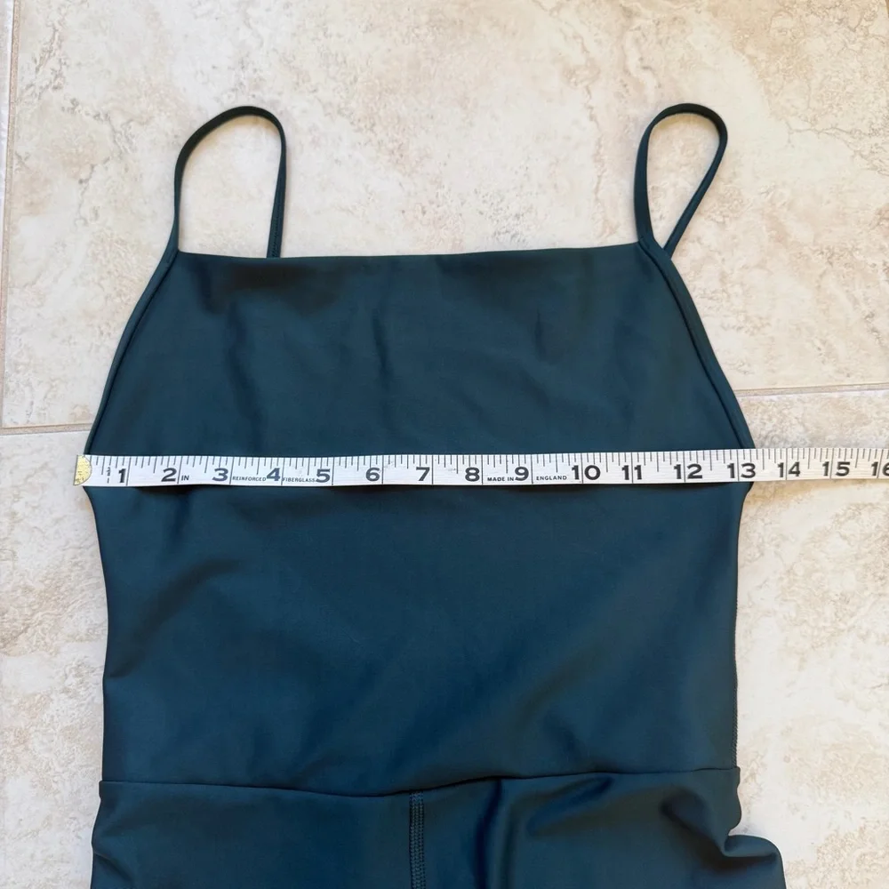 ALO YOGA Airlift Disco Daze Onesie Midnight Green Jumpsuit - Picture 4 of 7